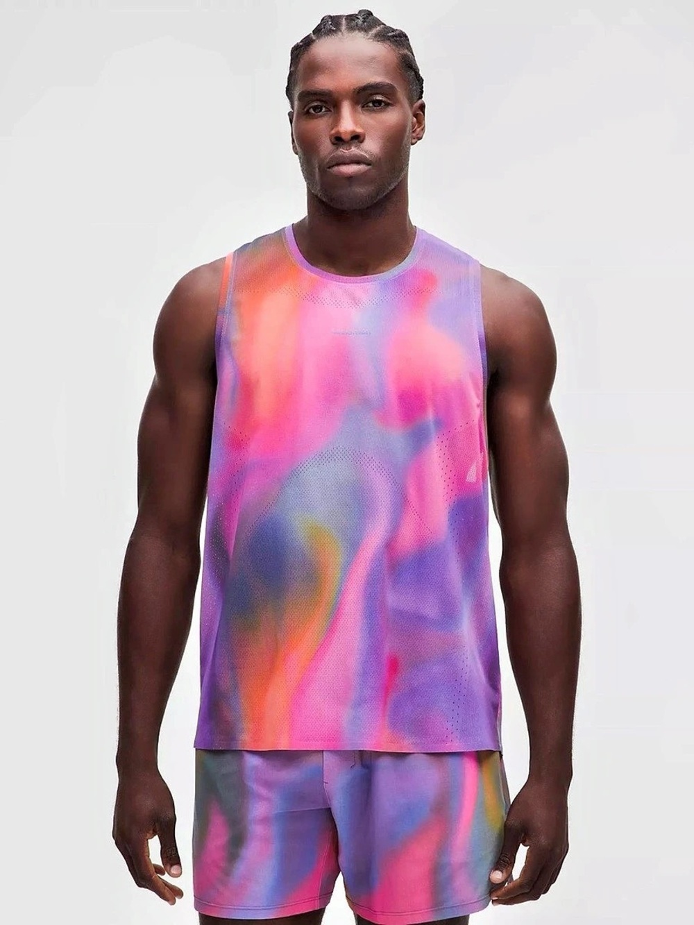 Lululemon Men’s Fast and Free Singlet Running Tank Top Multicolor Size L NWT